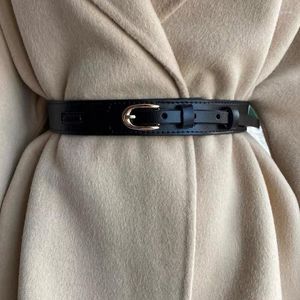 Ceintures en cuir PU pour femmes, large ceinture à boucle, de luxe, Vintage, assortie à tout, pour pardessus, pull, 2023