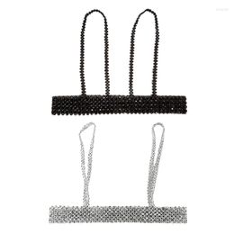 Ceintures Punk perlé harnais ceinture serre-taille pour femmes Shapewear sous le buste Corset haut avec sangle sculptant ceinture livraison directe