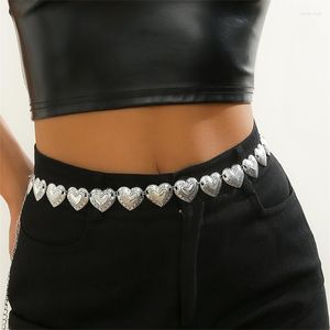 Riemen Punk Body Chains Voor Jeans Shows Hip Hop Vrouwen Meisjes Metallic Gesneden Hart Chain Club Groothandel