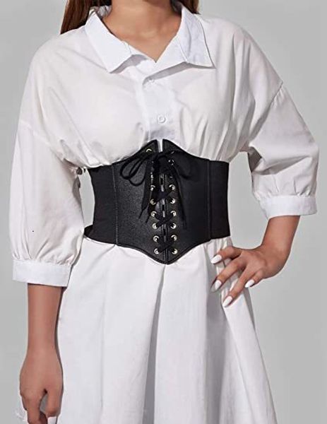 Ceintures Punk Corset-lingeri Femmes Underbust Taille Sexy Tops De Mariée Noir Gothique Corsets Bustiers En Cuir pour Filles Plus La Taille XS 2XL 3XL 230715