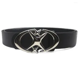 Ceintures punk leter ceinture gothique de lune Gothic Star Design y2k pu cuir croix décoratif hommes femmes