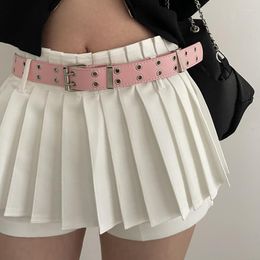 Riemen Punk PU Leer Harajuku Y2K Band Disco Strass Kleurrijke Riem Kawaii Lolita Cosplay Hippe Meisjes