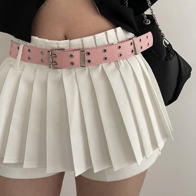 Ремни панк pu кожа Harajuku y2k ремешок для ремня дискотета с красочным ремнем kawaii lolita cosplay hip девушки