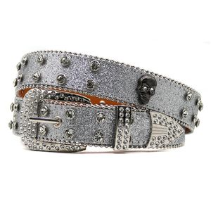 Ceintures Punk Rock Crystal clouté ceinture hommes femmes Western Cowboy avec diamant Bing ceinture Disco E filles pour Jeans 230831