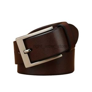 Ceintures Pur peau de vache 3.8 cm de large et épais rétro ceinture en cuir véritable pour hommes en laiton cuivre boucle ardillon mâle sangle jean ceinture YQ231026