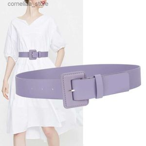 Ceintures violet ceintures pour femmes large rouge Corset ceinture femme jean ceinture grande robe Cummerbunds manteau cuir StrapY240315