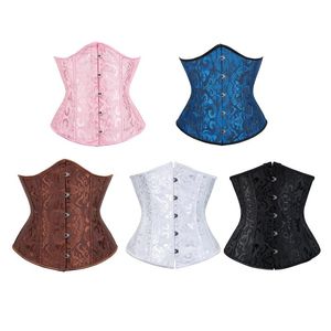 Ceintures Push Up Bustier Corset Top Dos Nu Désossé Taille Formateur Dentelle Ceinture Jacquard Overbust Gilet