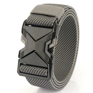 Riemen Quick Release Metalen Insteekbare Gesp Tactische Riem Ademende Elastische Militaire Riemen Voor Mannen Stretch Broek Tailleband Jacht 231102