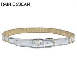 Cinturones Rainie Sean Woman Belt Punk Rock Women Cinturón de cuero Sliver Hebilla Poscadía de streetwear Hip Hop Ladies Belts con metal G230207