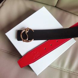 Ceintures Fond rouge réversible homme designer cintura uomo largeur 3,8 cm luboutin mode décontracté noir beige ceinture taille 100 cm-125 cm jeans femme ceintures en gros 2024
