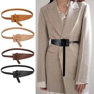 Cinturones Retro Hebilla irregular Simplicidad Cuero sintético Abrigo ancho suave Vestido Pretina Geometría PU