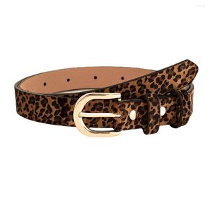 Ceintures rétro léopard ceinture Simple alliage boucle Faux cuir ceinture réglable jean robe large taille sangle vêtements accessoires