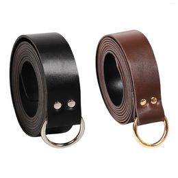 Ceintures Style rétro Ceinture en cuir PU réglable bricolage boucle de taille de chevalier médiéval pour la fête habiller les accessoires de scène unisexe