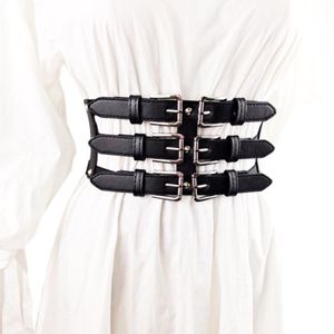 Riemen retro taille decor kabelboom riem mode lichaam ketting zwarte goth verstelbare sieraden voor vrouwen en meisjes 318G