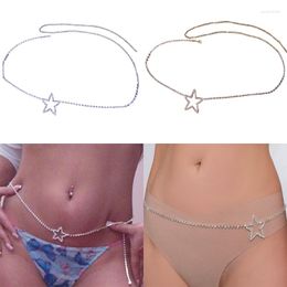 Belts Rhinestones Star Taille Chain Women Pants Belt Casual Belly Aesthetic Girls Female Body Jewelry