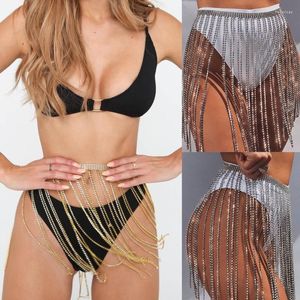 Belts Rhinestones Tassel sjaal Glitter Body Chains Performance Outfit Gordels Taille Cincher Nightclub Decoration Belts Fred22