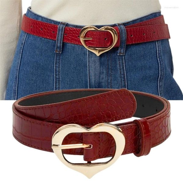 Ceintures Rock Van ceinture de taille avec coeur boucle pu pour jeans en manteau