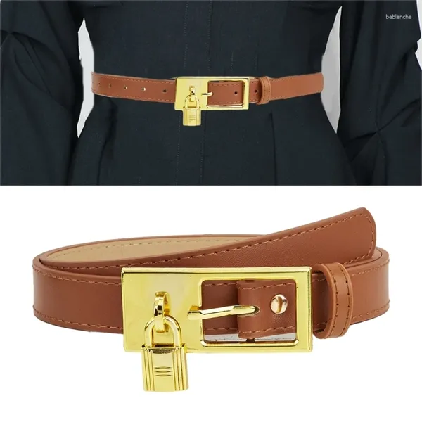 Ceinture de rock ceinture de taille avec boucle en métal PU pour jeans