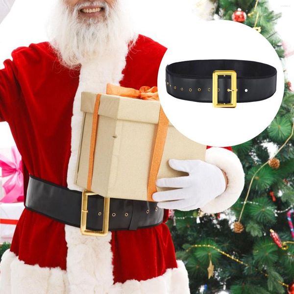 Cinturones Cinturón de Papá Noel Cintura ancha para puesta en escena Halloween Vestido elegante Navidad Accesorios de disfraces de Navidad para hombres