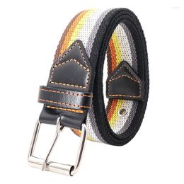 Venta de cinturones Cinturón unisex Calidad Aleación Pin Hebilla Tejido Lona Casual Simple Juventud Jeans Hombres