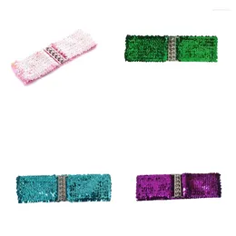 Ceintures paillettes CORSET large ceinture de taille de taille décorative Cincher élastique guêpe bracelet scintillante pour femme