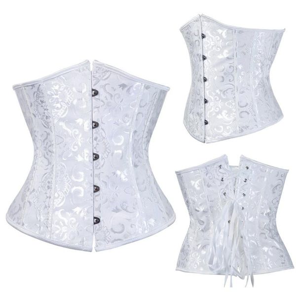 Ceintures Corset Sexy sous le buste taille Cincher Corsets haut gothique Bustier grande taille Corpete Corselet noir blanc rouge ceintures bleues