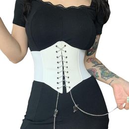 Ceintures Sexy Corset Underbust Femmes Gothique Top Courbe Shaper Modélisation Sangle Minceur Taille Ceinture Dentelle Corsets Bustiers Noir White198w