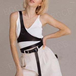 Ceintures Sexy Goth PU cuir harnais bretelles ceinture mode femme corps Bondage vêtements quotidiens accessoires unisexe tenue Y2k