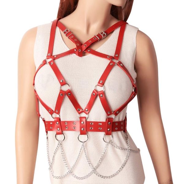 Ceintures Sexy Harnais Soutien-Gorge Corps Ceinture Lingerie Ensemble Cage Bralette Dames Bretelles Halter Tops Pole Dance Rave Porter Ajuster Plus SizeBelts