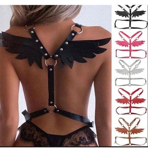 Ceintures Sexy Cuir Lingerie Harnais Aile D'ange Gothique Vitalité Harajuku Ceinture Jarretière Ceinture Punk