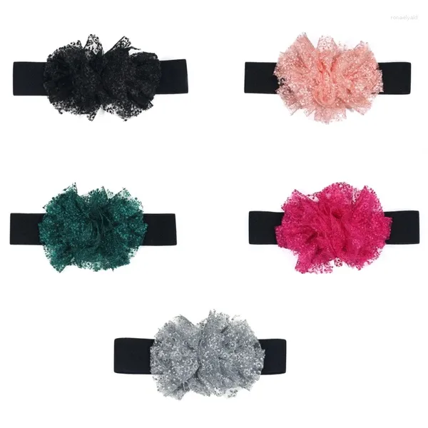 Ceintures Ceinture de taille sexy pour jeans Dresse Club Bar Chaîne Idol Costume Tulle Oversize Fleur Bijoux de corps