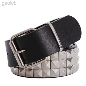 Ceintures Brillant Pyramide Rivet Ceinture Hommes Ceinture Punk Rock Boucle ldd240313