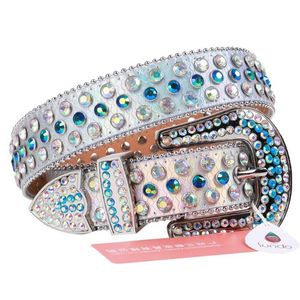 Riemen zilveren strass riem echte lederen band mannen ontwerper bling met diamanten luxe bezaaid y2k taille cinto feminino 221r