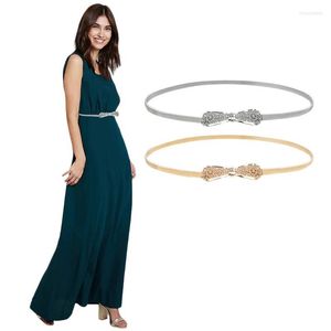 Gordels Skinny For Women Gold Sliver Metal Fashion Jurk Streta Taille Belt Plus Size Dunne Band Dressesbelts