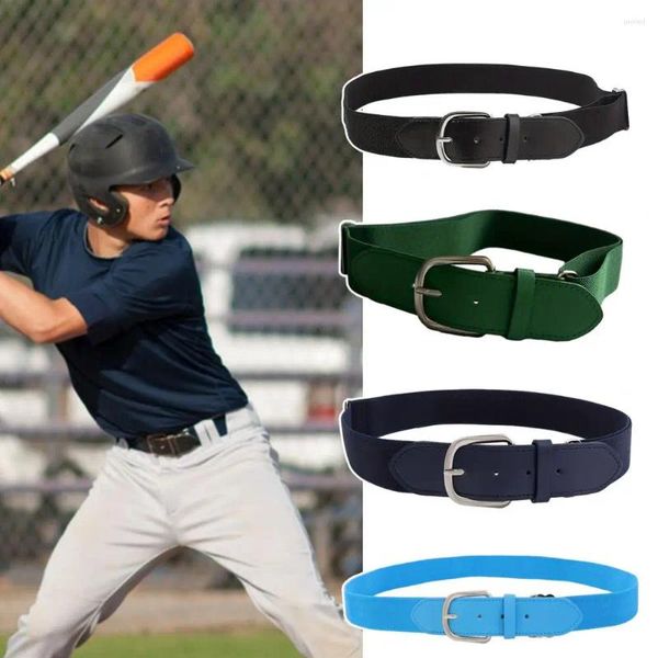 Cinturones Cinturón de softbol con aleación Hebilla Juvenil Material elástico de béisbol Accesorio deportivo para niños Niños Niños