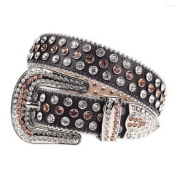 Riemen stijl echte lederen strass riem luxe mannelijke riem diamant bezaaid voor vrouwelijke mannen cinto de strass jeans pin buckle