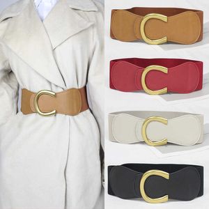 Ceintures Bretelles Ceinture élastique et large décoration de mode féminine avec chemise jupe manteau fermeture élastique à la taille pour femme