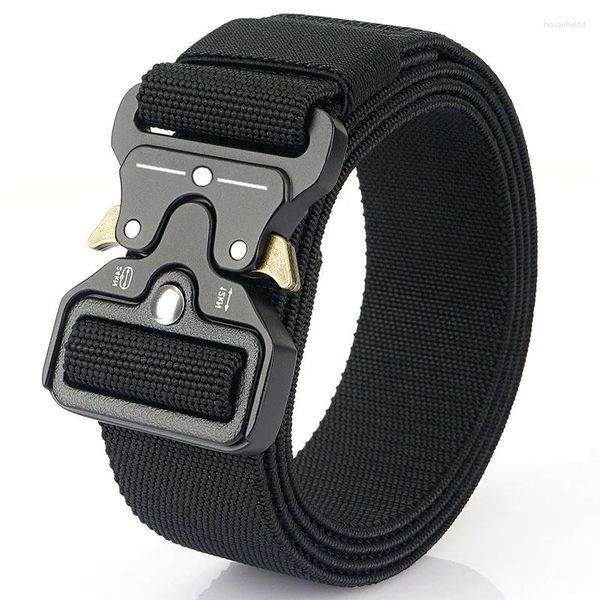 Cinturas Cinturón táctico Hebilla magnética Liberación rápida elástica Casual Nylon Herramientas de entrenamiento Men pantalones