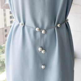 Ceintures gland perle taille chaîne élégant ventre ceinture bohême Style métal jean pantalon décor tout-match coréen ceinture quotidien