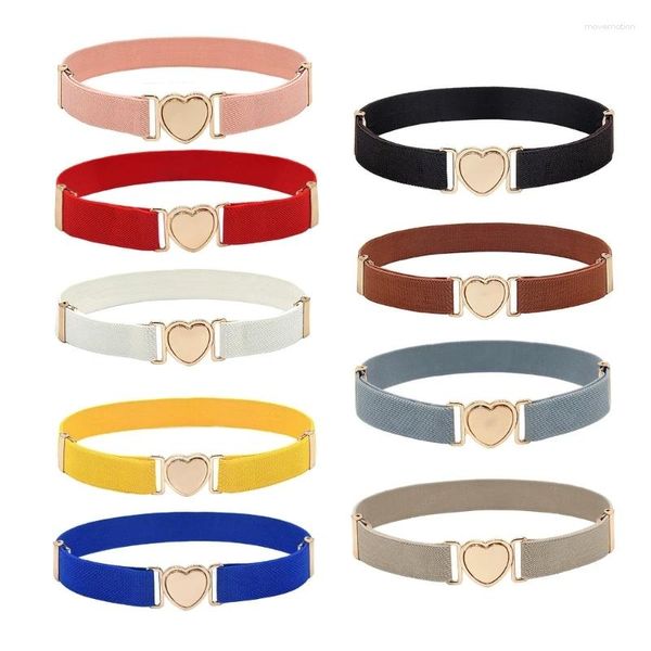 Ceintures Ceinture de taille élastique pour tout-petits filles façonnant la ceinture boucle de coeur réglable accessoires de ceinture de petite fille