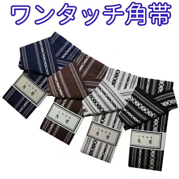 Ceintures Traditionnel japonais Kaku Obi Harajuku Kimono Yukata ceinture accessoires hommes Vintage taille Judo Wrap ceinture motif Costumes 231012
