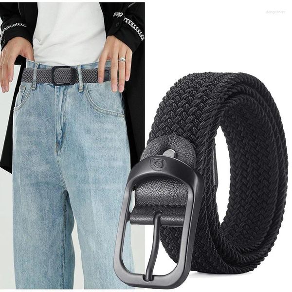 Ceintures à la mode réglable extensible bande de taille élastique ceinture invisible sans boucle pour femmes hommes pantalon en jean sans boucle facile à porter