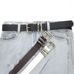Cinturones Decoración De Pantalones Estilo Y2K Hebilla De Flor Hombres Cintura Metal Mujeres Cinturones Coreanos