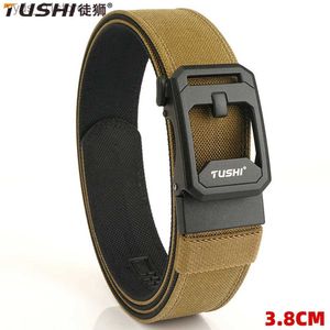 Ceintures TUSHI nouvelle ceinture tactique militaire pour hommes serré Stur Nylon robuste ceinture dure pour homme extérieur ceinture décontractée ceinture automatique L231216