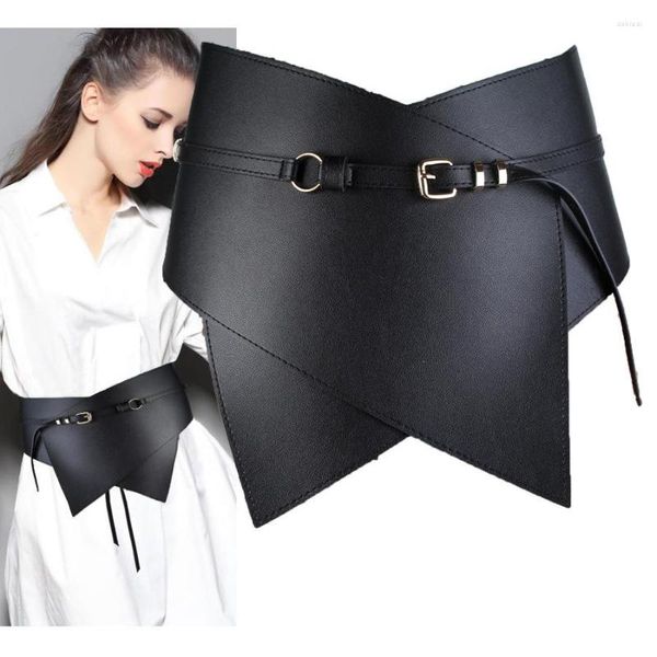 Ceintures Ultra large ceinture décoration irrégulière pour femmes avec chemise-robe ceinturée mode polyvalente taille joint accessoires