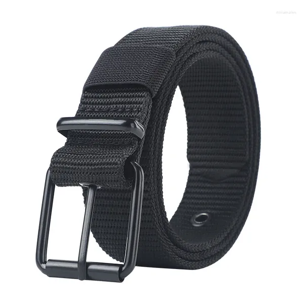 Ceintures Unisexe Toile Qualité de ceinture Nylon Teave Alloy Pin Boucle Menles Outdoor Outdoor Youth Jean décorer 110-103 cm