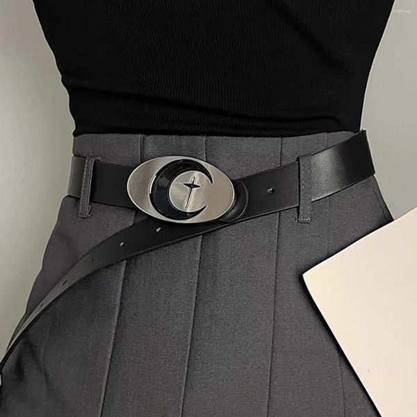 Ceintures Unisexe Designer pour femmes de haute qualité vintage punk femelle jean noir ceinture ceinture robe blanche goth