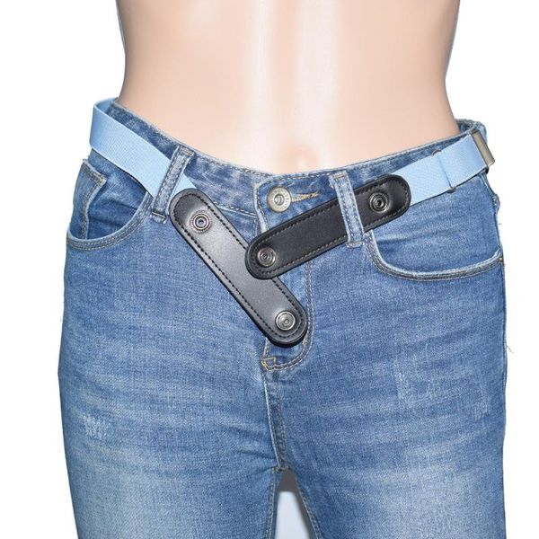 Ceintures unisexe Jean pantalon mince bande élastique sans boucle adulte/enfants ceinture Invisible pour jean pas de renflement tracas taille ceintures