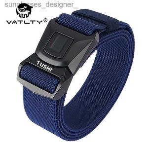 Cinturones VATLTY Cinturón elástico para hombre, color azul marino, 105 cm a 125 cm, nailon resistente, cinturón deportivo unisex para deportes al aire libre, accesorios tácticos militares para hombre L231220