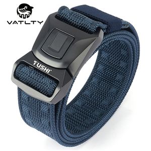 Cinturones VALTTY Táctico oficial del ejército para hombres Hebilla de aleación antioxidante 1200D Nylon real fuerte Deportes al aire libre Senderismo 220913